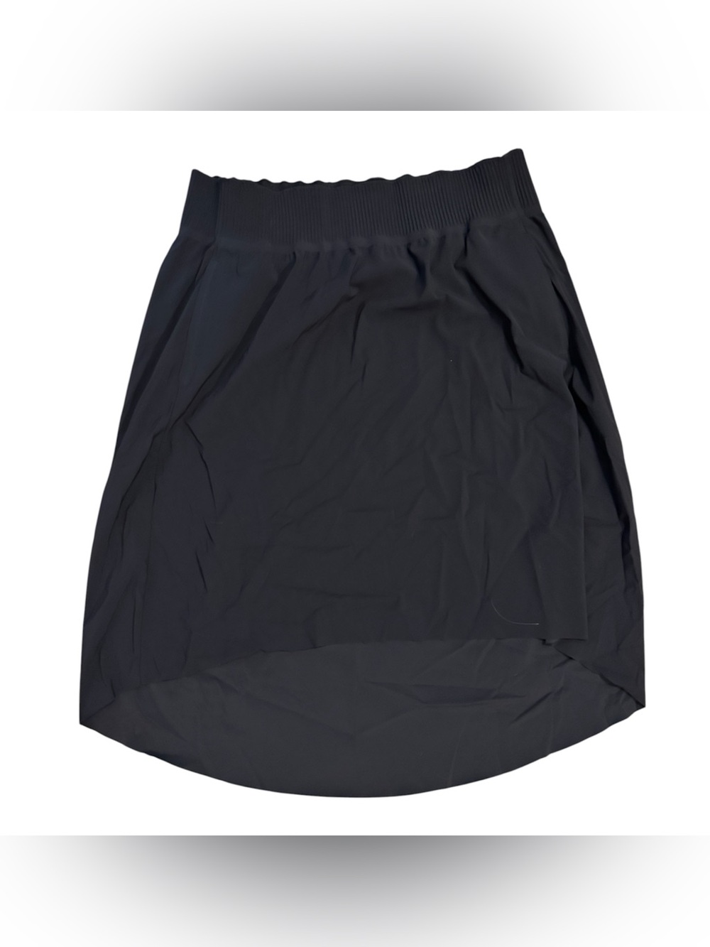 Athleta black elastic weight hi-lo skirt